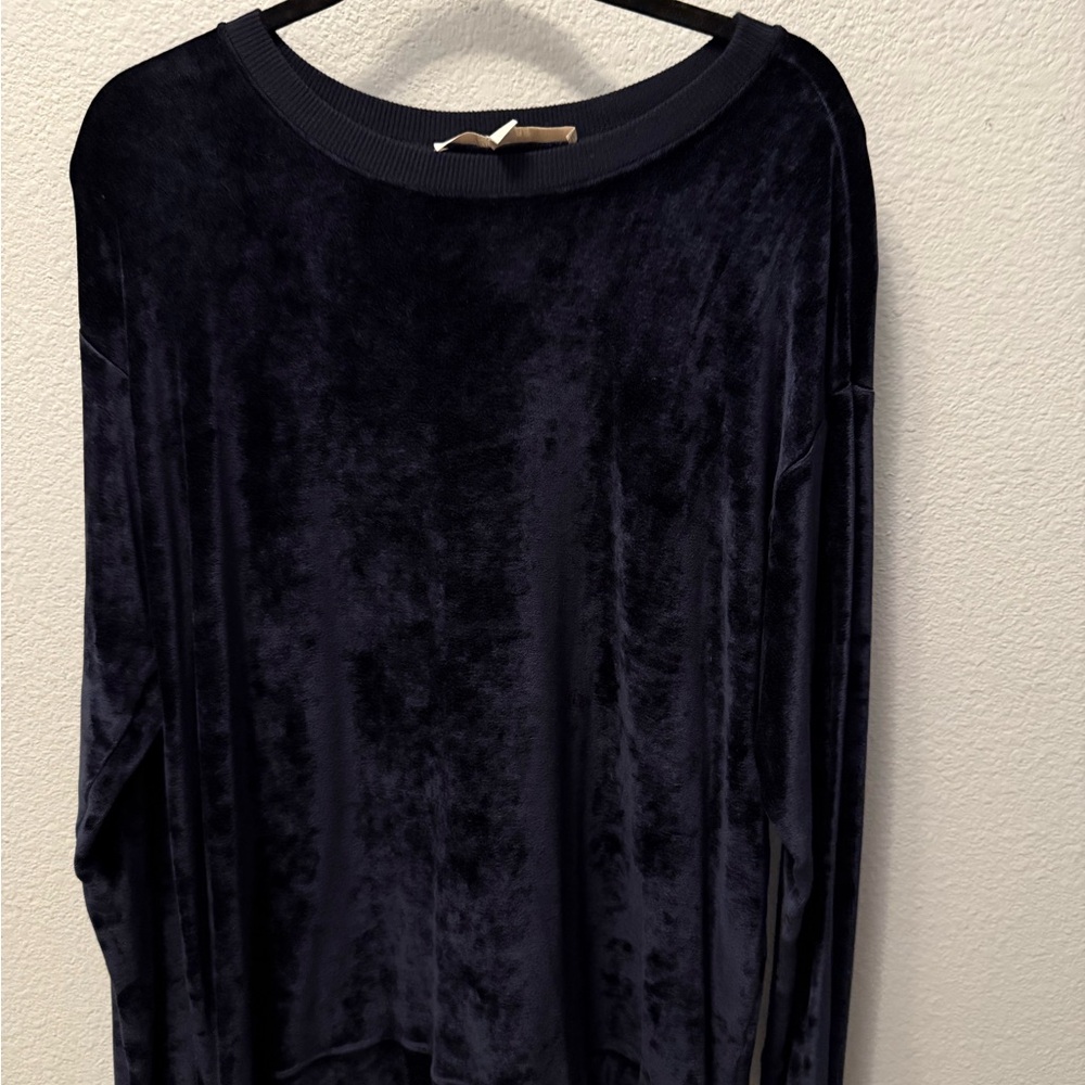 Nordstrom Signature Navy Velvet Sweatshirt